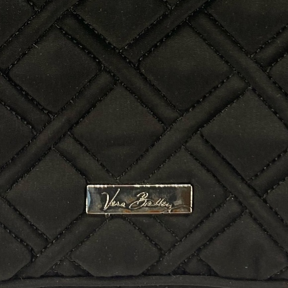 Vera Bradley Pleated Black Satchel - Picture 2 of 7